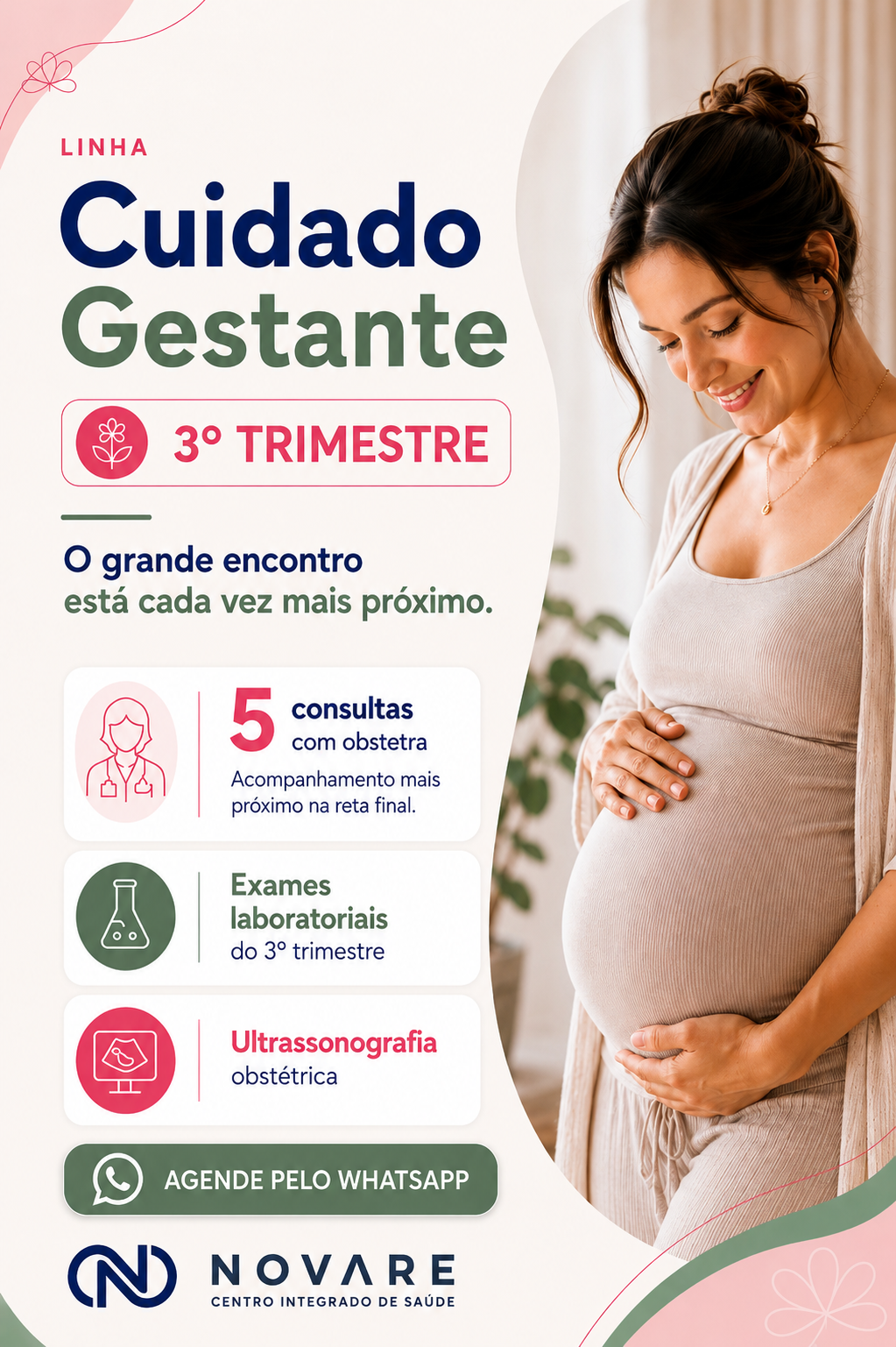 Linha Cuidado Gestante — 3º Trimestre na Saúde em Dia em Vila Velha/ES